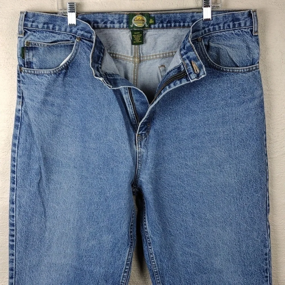 Cabela's Outdoor Gear Blue Medium Wash Five Pocket Zip Up Straight Leg Jean